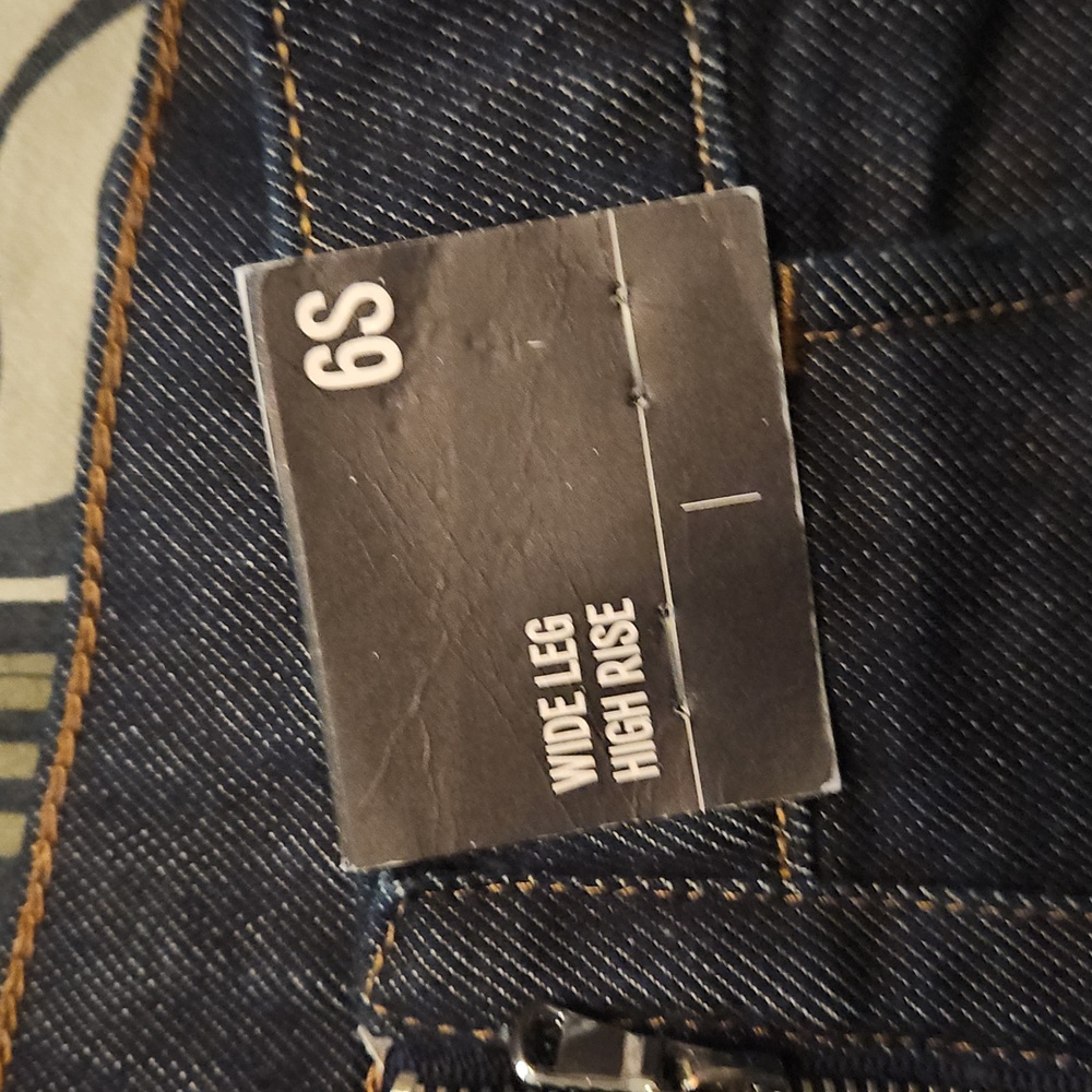 Express High Waisted Rinse Exposed Double Zipper Wide Leg Jeans - Picture 8 of 10